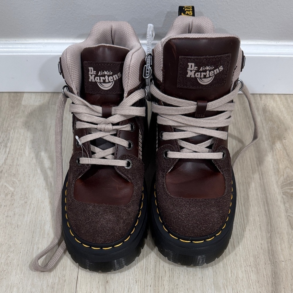 NWOB Dr. Martens Zuma leather suede hiker style Brown High-Top Boots - Picture 2 of 7